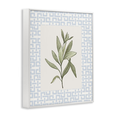 Leafy Fresh Herb Framed Giclee, design by Diannart