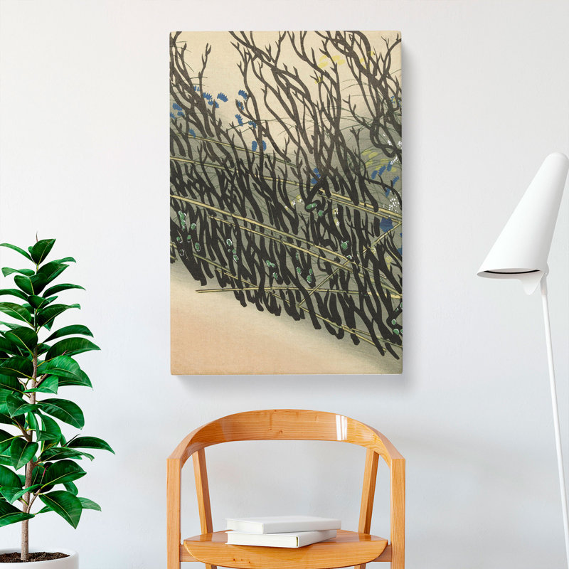 Hedge by Kamisaka Sekka - Wrapped Canvas Painting, 60cm H x 40cm W x 3cm D