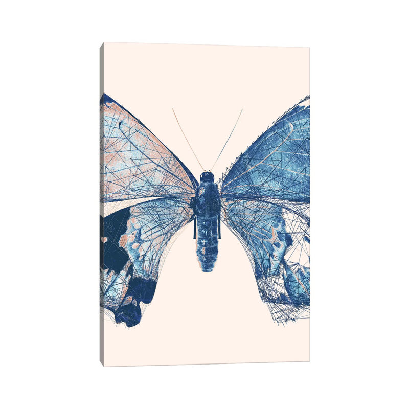 Butterfly V - Painting on Canvas, Wrapped Canvas, 30.48cm H x 20.32cm W x 1.91cm D