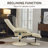PU Leather Massage Reclining Chair with Ottoman-2105266456