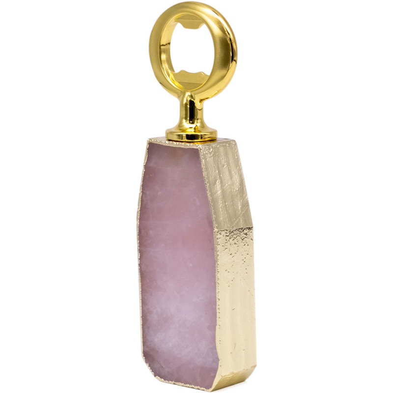 Karon Rose Quartz Stone Bottle Opener