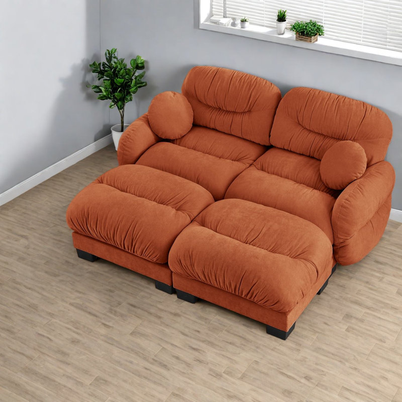 Compression Cozy Chenille Sectionals, Modern 2 Seater Sofa For Home