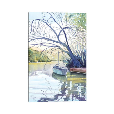 " The Lonely Canoe " by Luisa Millicent Painting Print