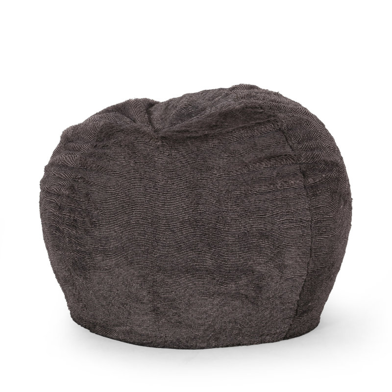 Fauteuil à billes arrondi en fausse fourrure 3 pieds Vida