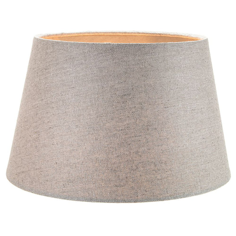 Traditional Linen Fabric Drum Shade for Pendant & Lampshade, 16cm H x 25cm W x 25cm D, Grey