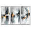 «Minimal White Journey Horizon», ensemble de 3 toiles abstraites encadrées-129075827-129075829