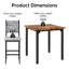 Table et chaises de salle à manger 5 pièces, 1 table à hauteur de comptoir et 4 tabourets de bar, ensemble de meubles de cuisine moderne, équipé de chaises rembourrées, table de salle à manger compacte avec une texture semblable au marbre, convient aux meubles de salon, de bar et de cuisine-136050201