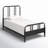 42" W Iron Twin Bed with Slat Kit and Spindle Headboard -68740460
