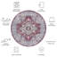 Tapis 106 m / l S / R bourgogne / beige-1699462851