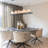 Console Table Oval Metal Base Dining Table