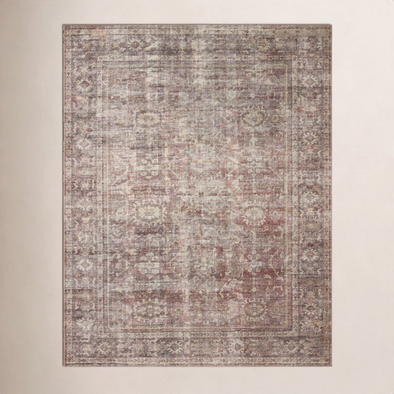 Tapis bordeaux / antique Georgie, Rectangle 5 pi x 7 pi 6 po