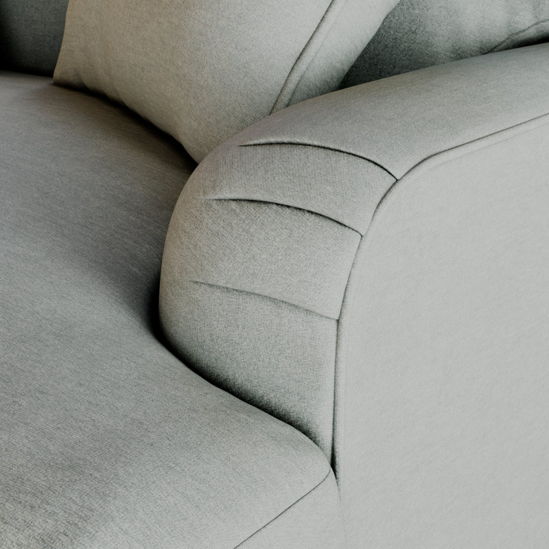 Elfur Upholstered Chair And A Half, Sky, Burnished Beech