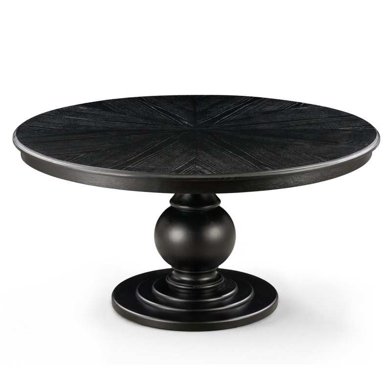 59.8" Round Solid Wood Dining Table
