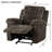 Transitional Style Manual Glider Recliner Two Tone Design Brown Finish Primary Living Room-954901841