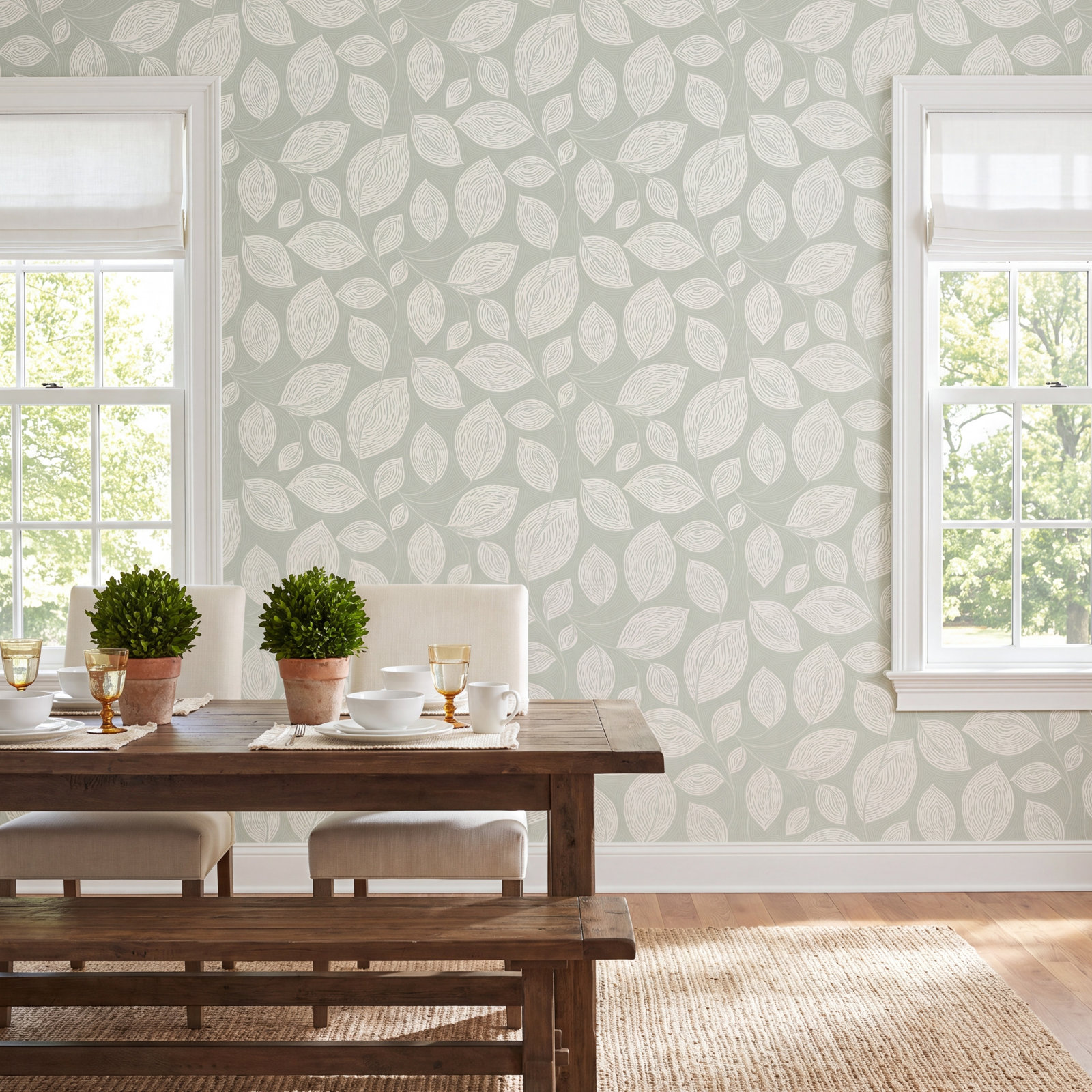 Seona Floral Wallpaper, Green