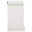 Table de chevet 2 tiroirs Mckinney avec double USB rétro blanc
