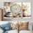 Toile naturelle avec cadre flottant