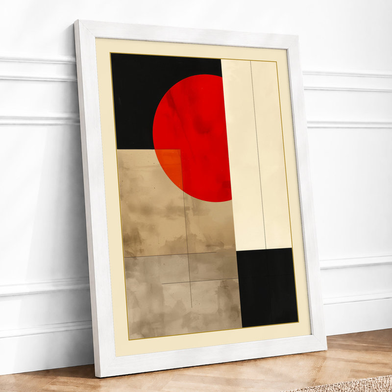 Form and Colour Minimalist - Framed Print, A1 - 84.1 x 59.4 cm, White