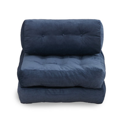 Boneless Folding Sofa Bed Convertible Sleeper Chair with Pillow, Portable Floor Couch for Small Spaces