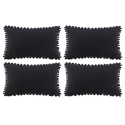  Cotton Blend Lumbar Rectangular Pillow Cover