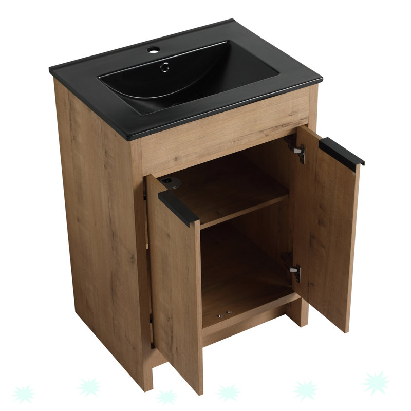 Freestanding Bathroom Vanity with Ceramic Sink