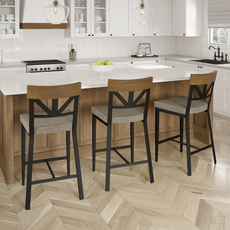 Tabouret de comptoir Mcallier, Beige