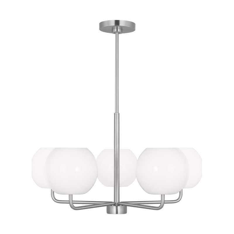 Jorund 5 - Light Dimmable Shaded / Spider Chandelier, Gold, No