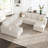 Aubade L Shaped 107 Inch Width Sectional Sofa Modular Couch Livingroom Couch With 2 Storage Ottomans-106913515