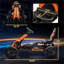 Voitures réglables orange de conception ajustable, 39,2 x 22,8 x 23 po, avec contrôle pratique pour l'espace extérieur