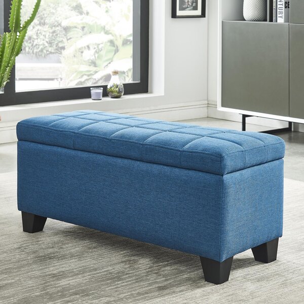 Ebern Designs Upholstered Storage Ottoman & Reviews | Wayfair