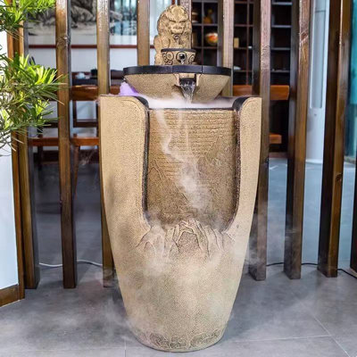 Fontaine d'intérieur et d'extérieur avec lumières DEL, décoration de cour haut de gamme