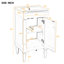 Ensemble de meuble-lavabo moderne 18 po avec lavabo et tablette réglable-133416144