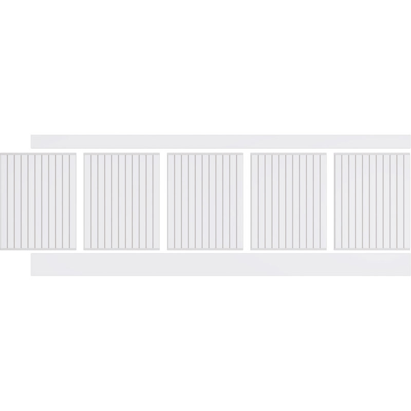 H 94.5'' W x 0.625'' D Plastic Wainscot Paneling Kit, 32" H x 94.5" W x 0.625" D
