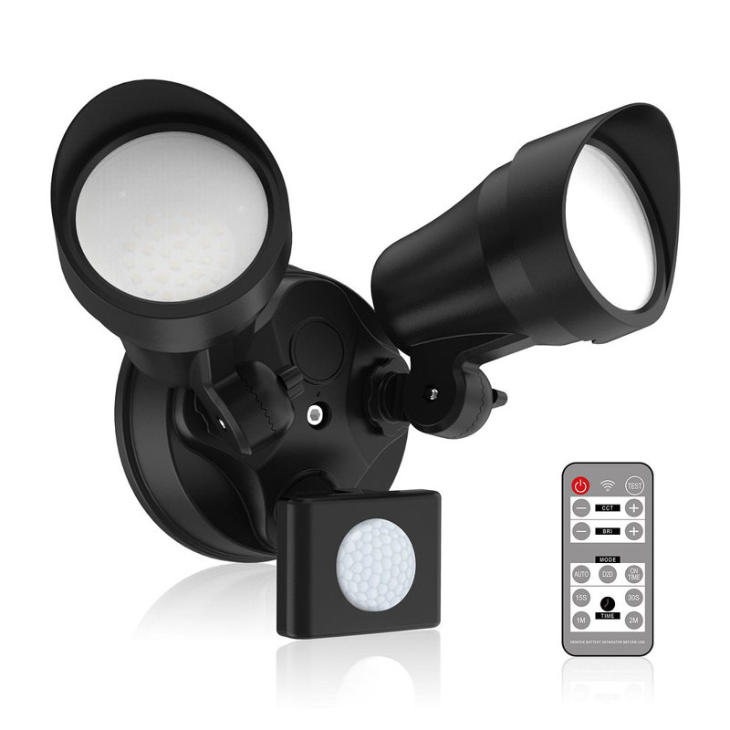 25 Watt LED Battery Operated Outdoor Security Flood Light with Motion Sensor