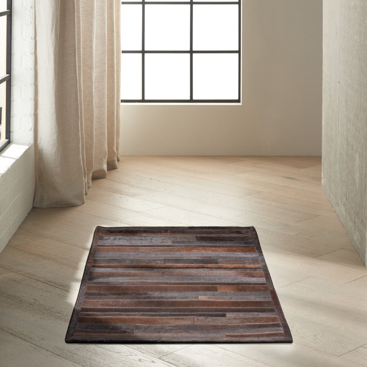 Prairie Cowhide Geometric Indoor Rug