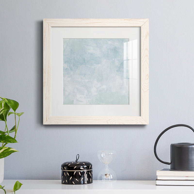 «Drifting Blue II», reproduction encadrée de qualité supérieure - prête à être accrochée, H 31,5 po x l 31,5 po x P 1,5 po