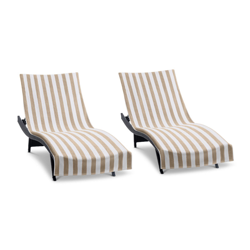 California Cabana Chaise Cover 30x85 Beige (2/Pack), Beige