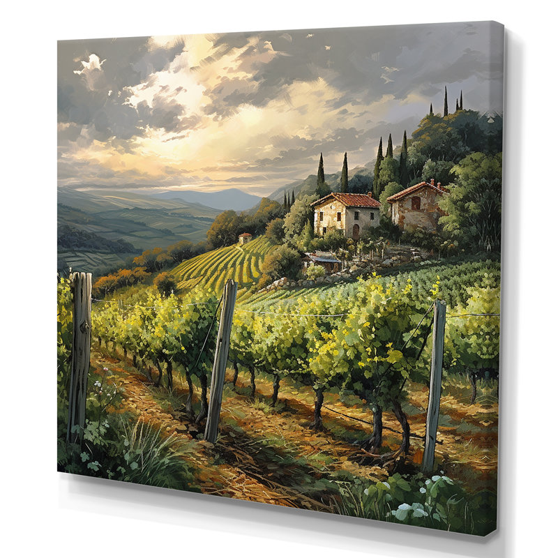 «Vineyard Charm», impression sur toile, Toile tendue, H 36 po x l 36 po x P 1,5 po