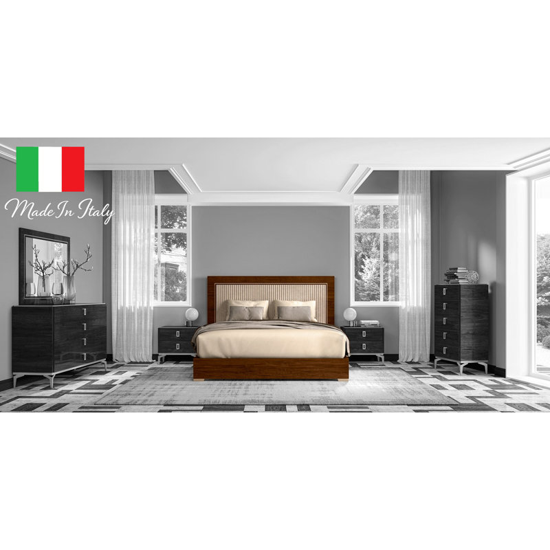 Valencia Upholstered King Size Bed With Standard Frame, Queen