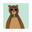 Hipster Bear II par SD graphiques Studio - impression d'art graphique-52934224-52934225-52934228