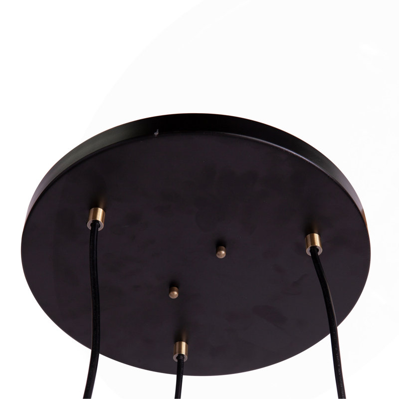 Luminaire suspendu contemporain 3 lumières grappe Renmarco, Noir