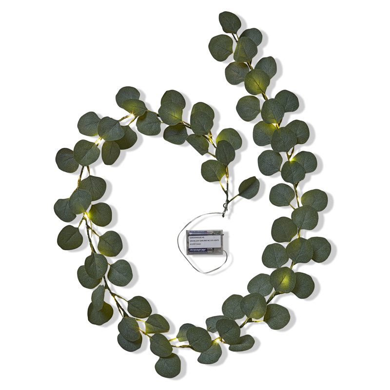 Dollar Eucalyptus Garland With Light-Up Led's