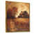 Toile avec cadre flottant or
