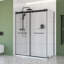 Ensemble de douche rectangulaire sans cadre 48 po x l 36 po x H 76 po Molly-121487434-121487435