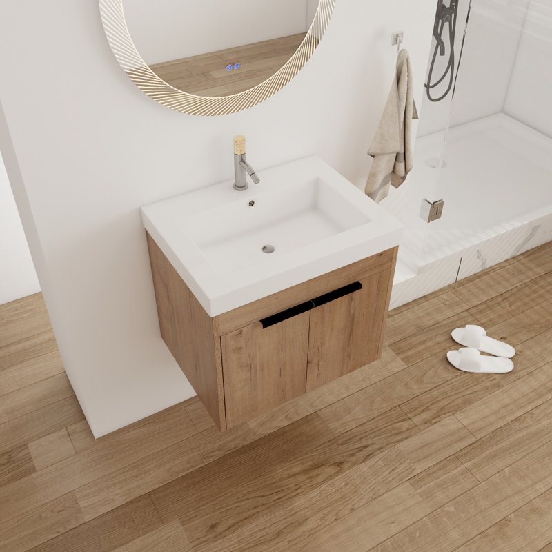 Ensemble de meuble-lavabo simple avec plateau 24,24 Claton