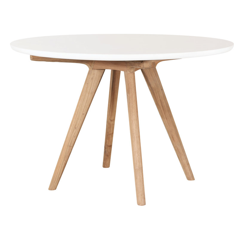 Ivory White Lightweight Concrete Outdoor Dining Table