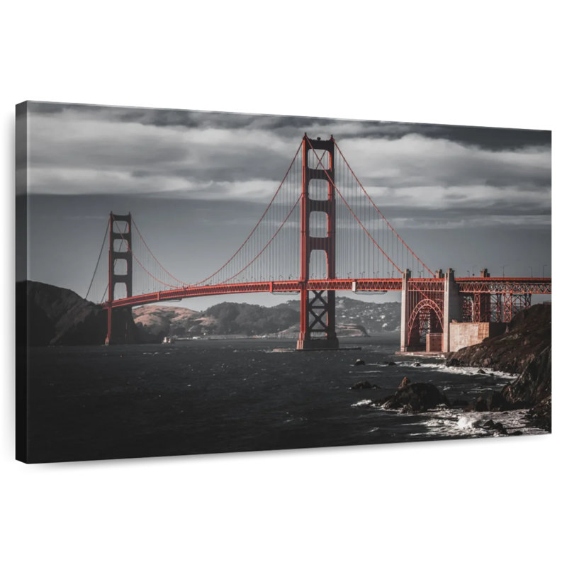 Lilie Storm Over Golden Gate Bridge, 16" H x 24" W