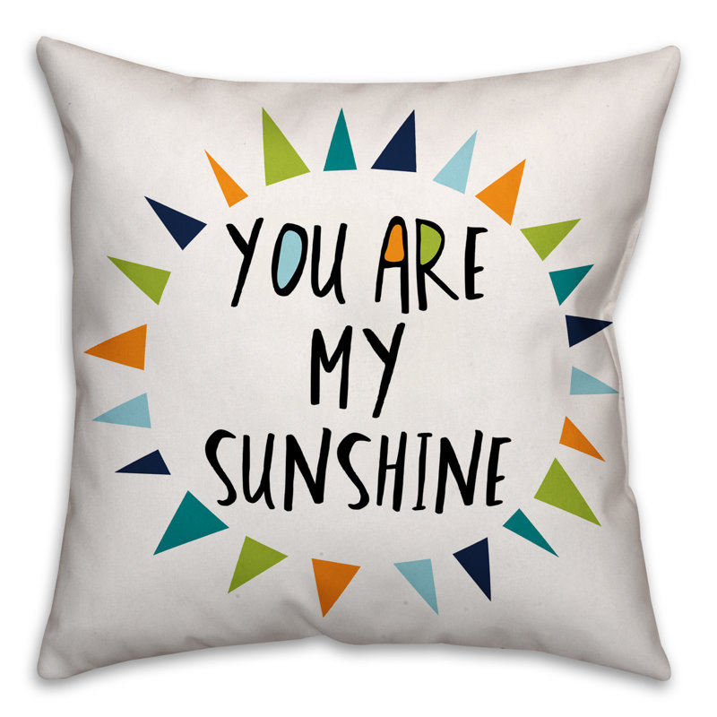  Housse et insert de coussin You Are My Sunshine Shape, bleu