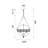 20" Black Chandelier for Dining Room, Bedroom – 4-Light Orbital Ring Design with E12 Bulb Base – LED Compatible, Minimalist Drama – BACL Certified-42217868