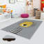 Tapis de couloir élégant (3,3 x 6,6 pi), 100% polyester, hauteur de poils de 0,3 po | Pois antibactérien et antidérapant en feutre de PVC | Lavable à la machine, impression numérique 3D, durable et facile à nettoyer | Parfait pour les vestibules et les espaces de vie-1841043432